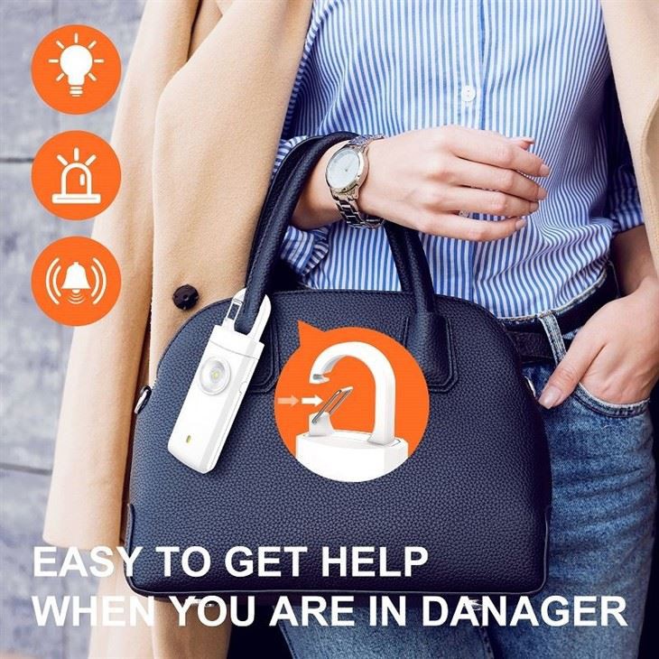 Anti wolf alarm, rechargeable personal alarm, 130dB female distress alarm(001)